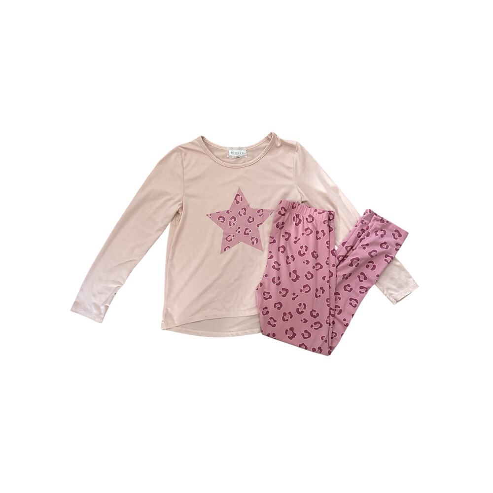 Btween Girls 10 2-Piece Pink Leopard Set